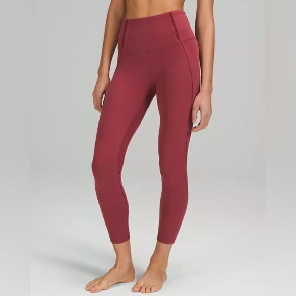 Lululemon Nulu Mesh Panels High-Rise 25” in Mulled Wine Size 4 - Picture 1 of 12